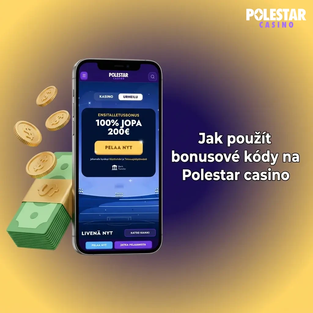 Steps to enter a bonus promo code in Polestar casino account settings on desktop