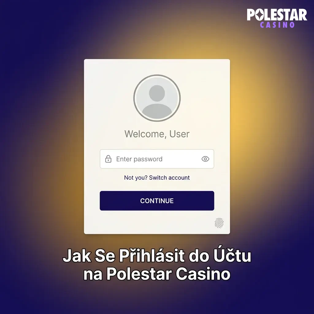 Polestar Casino login page with email field, password field, and sign-in button for account access