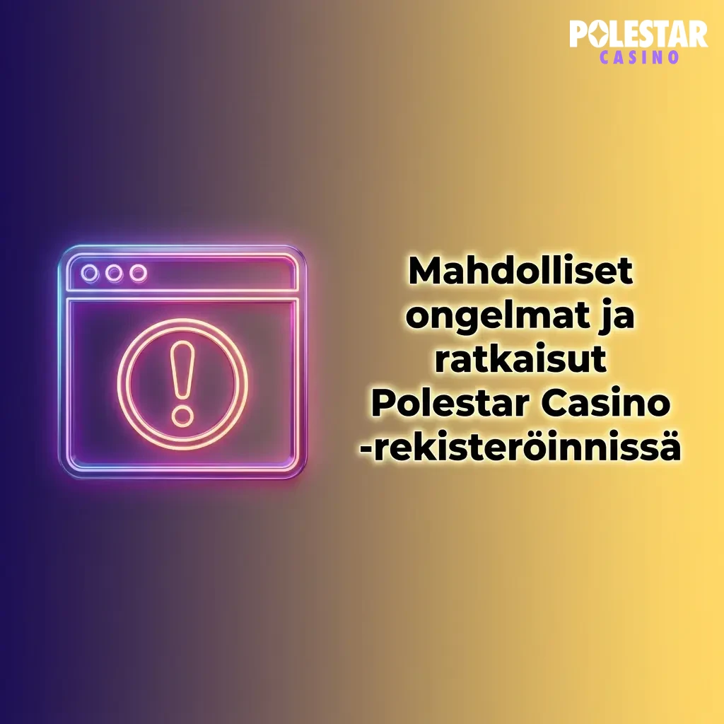 Table showing common Polestar Casino registration problems and their solutions in Finnish