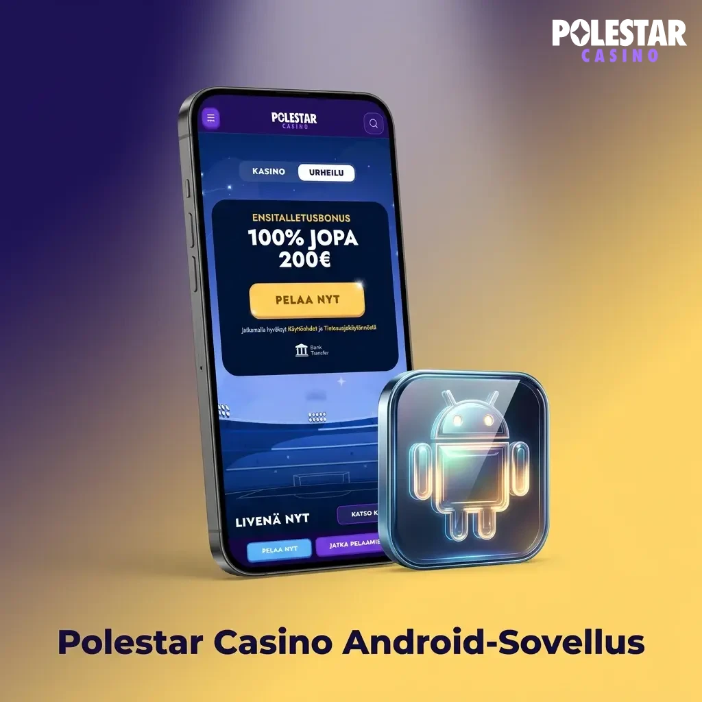 Polestar Casino Android-sovelluksen asennusohjeet APK-tiedostona laitteille, joissa Android 6.0+