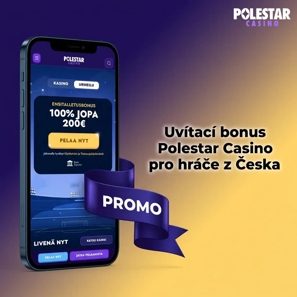 Polestar Casino uvítací bonus: 100% až 12 500 Kč a 200 free spinů pro hráče z Česka