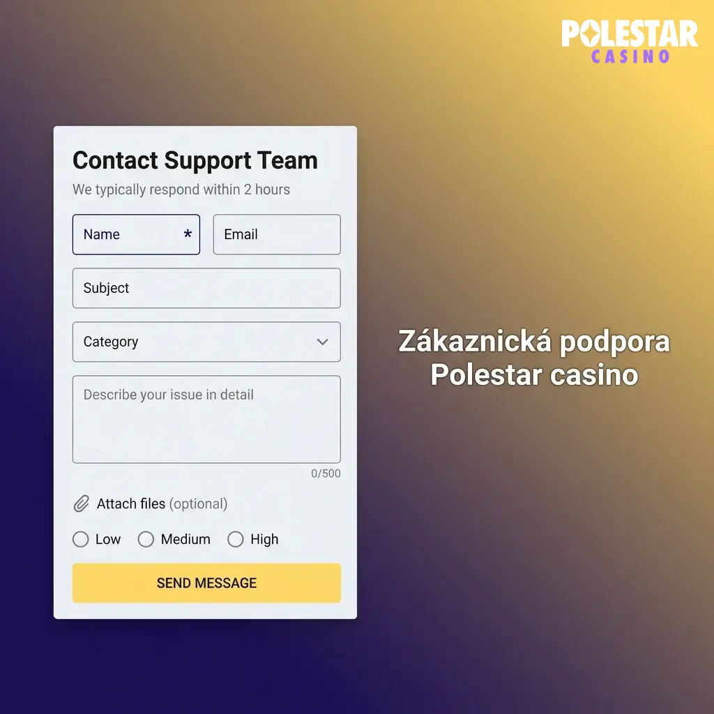 Polestar casino zákaznická podpora – live chat, e-mail a FAQ sekce dostupné 24/7